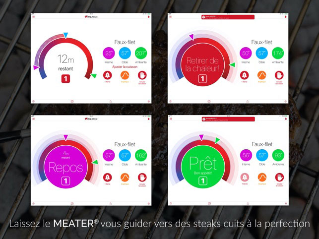 thermometre cuisine, thermomètre de cuisson, thermomètre connecté, thermomètre alimentaire Meater Block mobigrill