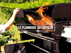 capucin, flambadou, flambage, flamboir à lard, coqueron, cocuron, tourne broche mobigrill