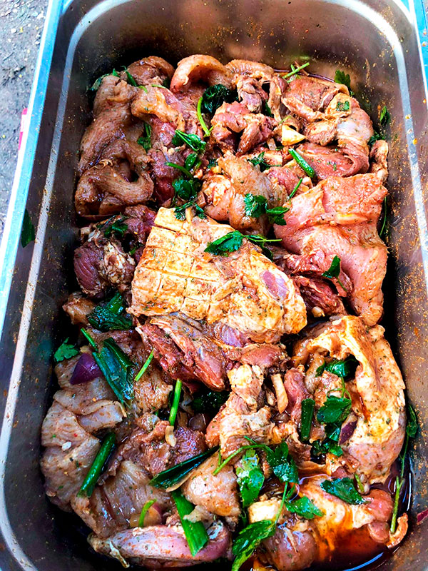 viande grille a la broche kebab buffet mobi-grill